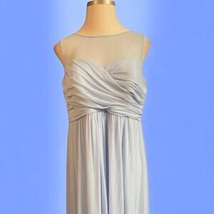 David's Bridal  Evening Long Gown‎ I Powder Blue I Size 20